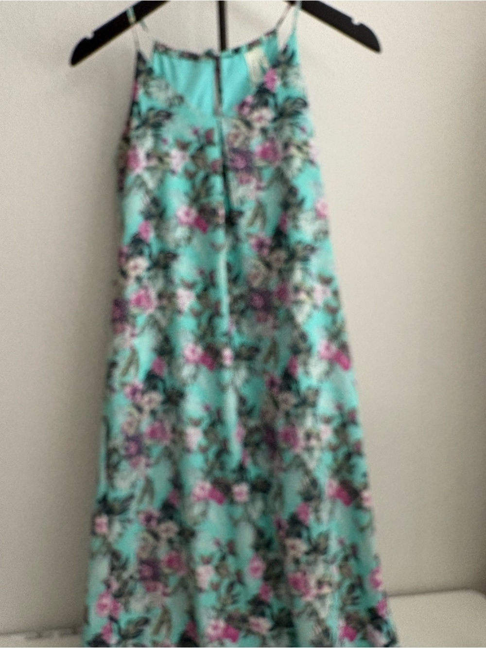 Pink Owl Mint Floral Spaghetti-Strap Dress